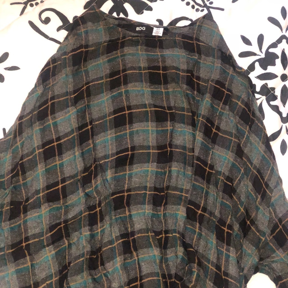 Plaid High-Low Top